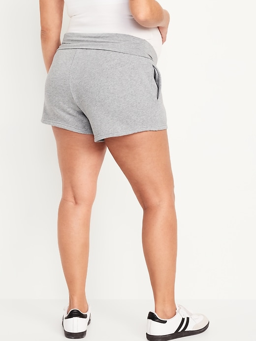Image number 2 showing, Maternity Foldover-Waist Shorts -- 3-inch inseam