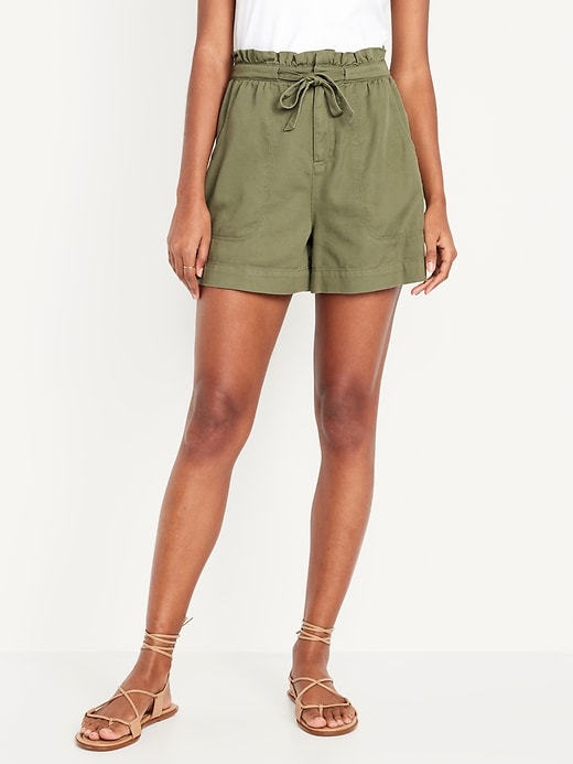 Image number 1 showing, Extra High-Waisted Utility Shorts -- 4-inch inseam