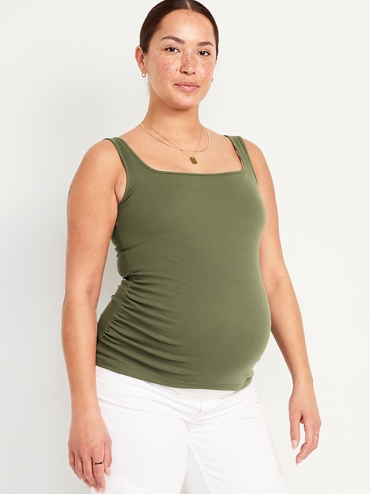 Image number 1 showing, Maternity Square Neck Tank Top
