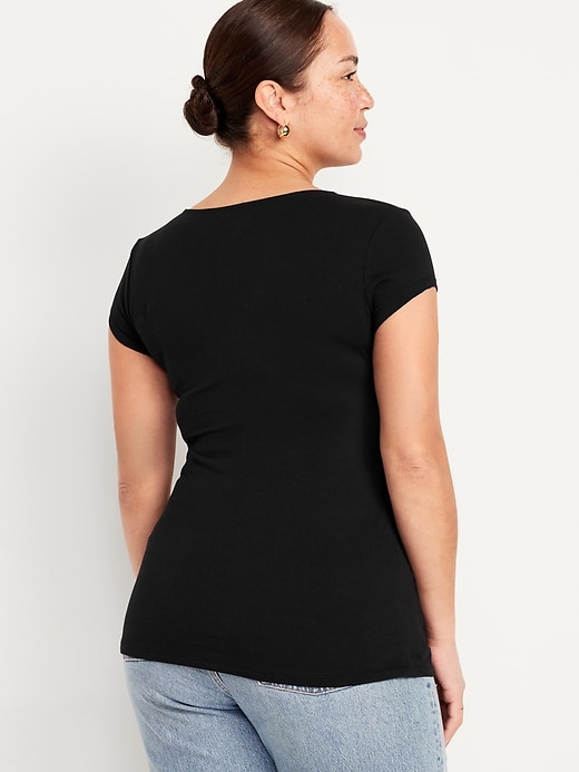 Image number 2 showing, Maternity Cross-Front Nursing T-Shirt