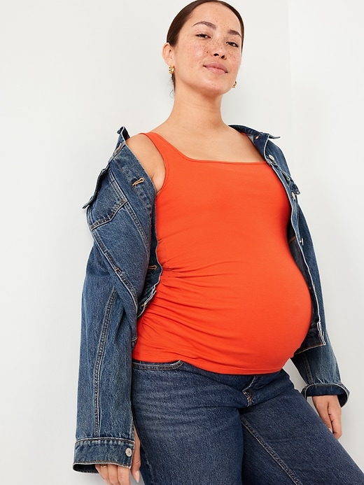 Image number 3 showing, Maternity Square Neck Tank Top