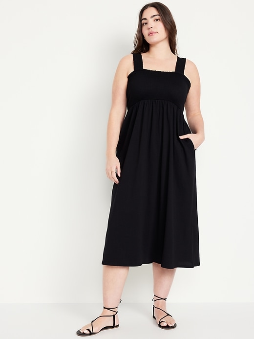 Image number 4 showing, Fit & Flare Smocked Midi Dress