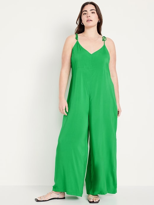 Image number 4 showing, Sleeveless Wide-Leg Jumpsuit