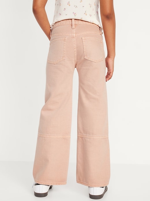 View large product image 2 of 4. High-Waisted Baggy Utility Wide-Leg Jeans for Girls