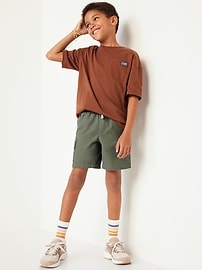 View large product image 3 of 4. Above Knee Cargo Jogger Shorts for Boys