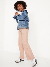 View large product image 3 of 4. High-Waisted Baggy Utility Wide-Leg Jeans for Girls