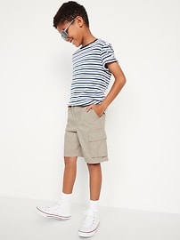 View large product image 3 of 5. Knee Length Loose Cargo Shorts for Boys