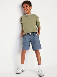 View large product image 3 of 4. Knee Length Linen-Blend Shorts for Boys