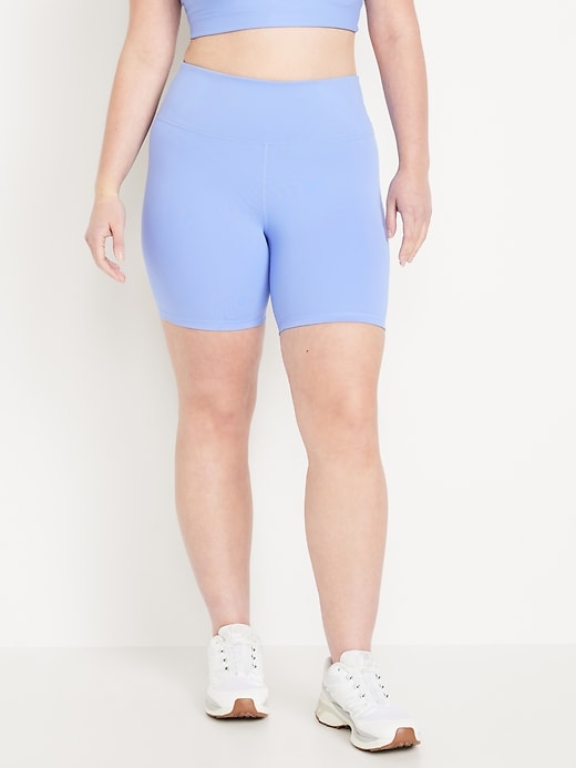 Image number 5 showing, High-Waisted PowerSoft Biker Shorts -- 6-inch inseam