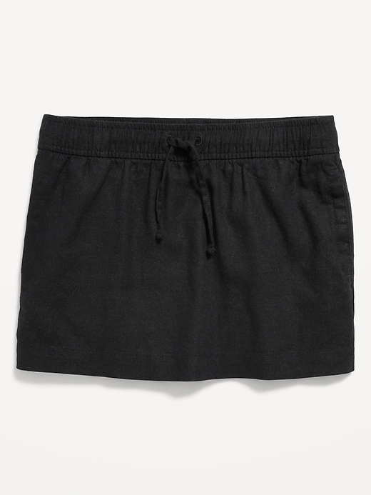 View large product image 1 of 2. Linen-Blend Drawstring Skirt for Girls