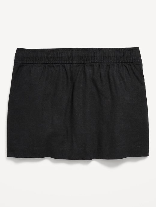View large product image 2 of 2. Linen-Blend Drawstring Skirt for Girls