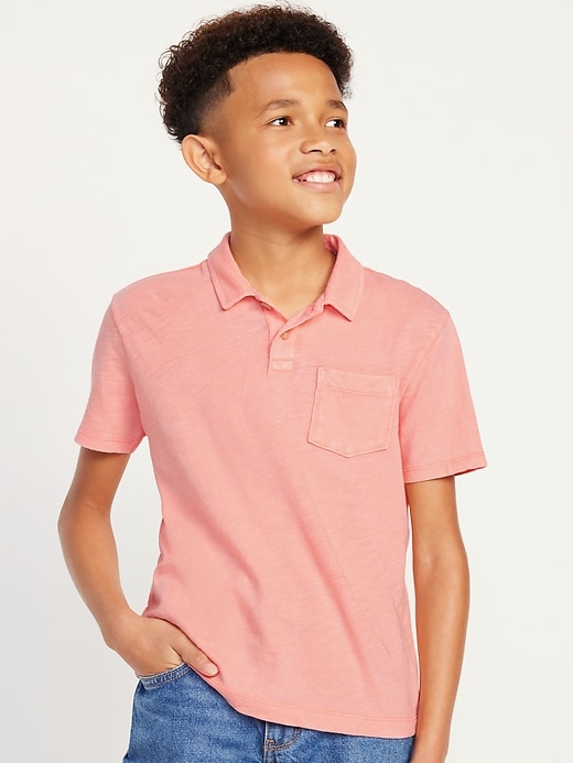 View large product image 1 of 3. Short-Sleeve Pocket Polo Shirt for Boys
