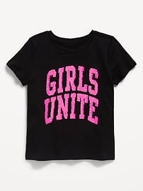 View large product image 4 of 4. Short-Sleeve Flip-Sequin Graphic T-Shirt for Girls