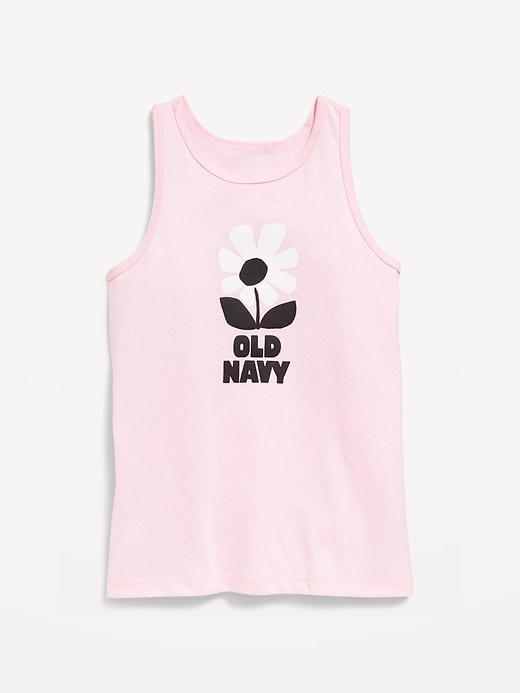 View large product image 1 of 1. Fitted Logo-Graphic Tank Top for Girls
