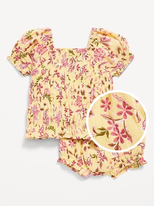 View large product image 1 of 2. Smocked Top & Bloomer Shorts Set for Baby