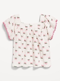 View large product image 3 of 3. Flutter-Sleeve Swing Top for Girls