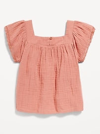 View large product image 3 of 4. Flutter-Sleeve Swing Top for Girls