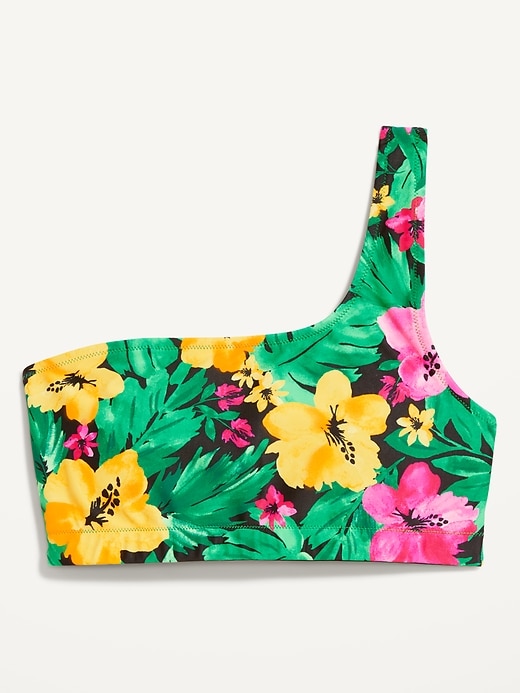 Image number 4 showing, Printed One-Shoulder Bikini Swim Top