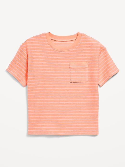 View large product image 1 of 1. Oversized French-Terry Pocket T-Shirt for Toddler Boys