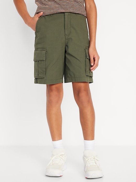 View large product image 1 of 5. Knee Length Loose Cargo Shorts for Boys