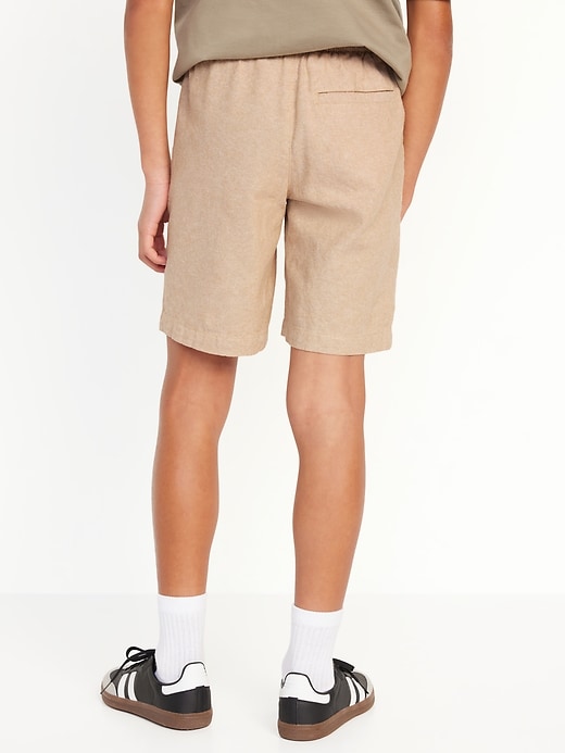 View large product image 2 of 4. Knee Length Linen-Blend Shorts for Boys