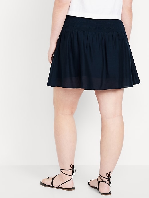 Image number 6 showing, Smocked-Waist Mini Skirt