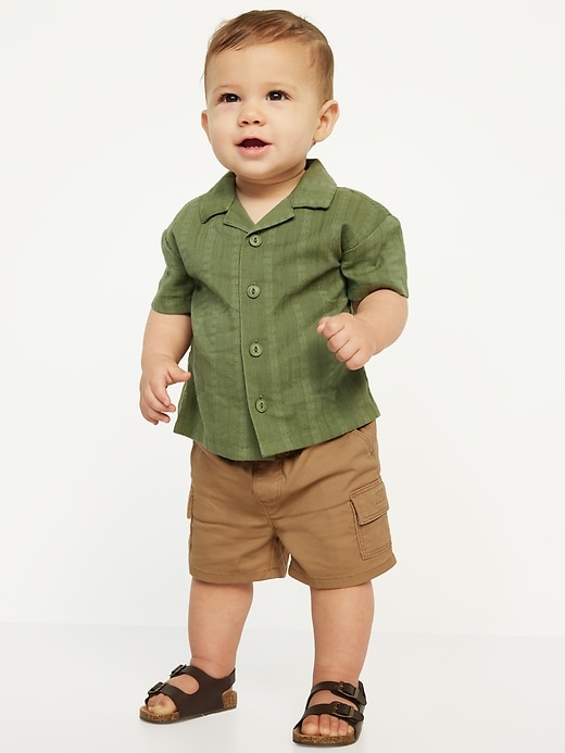 View large product image 1 of 3. Functional Drawstring Cargo Shorts for Baby