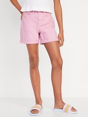 Girls Shorts With Rolled Up Cuff