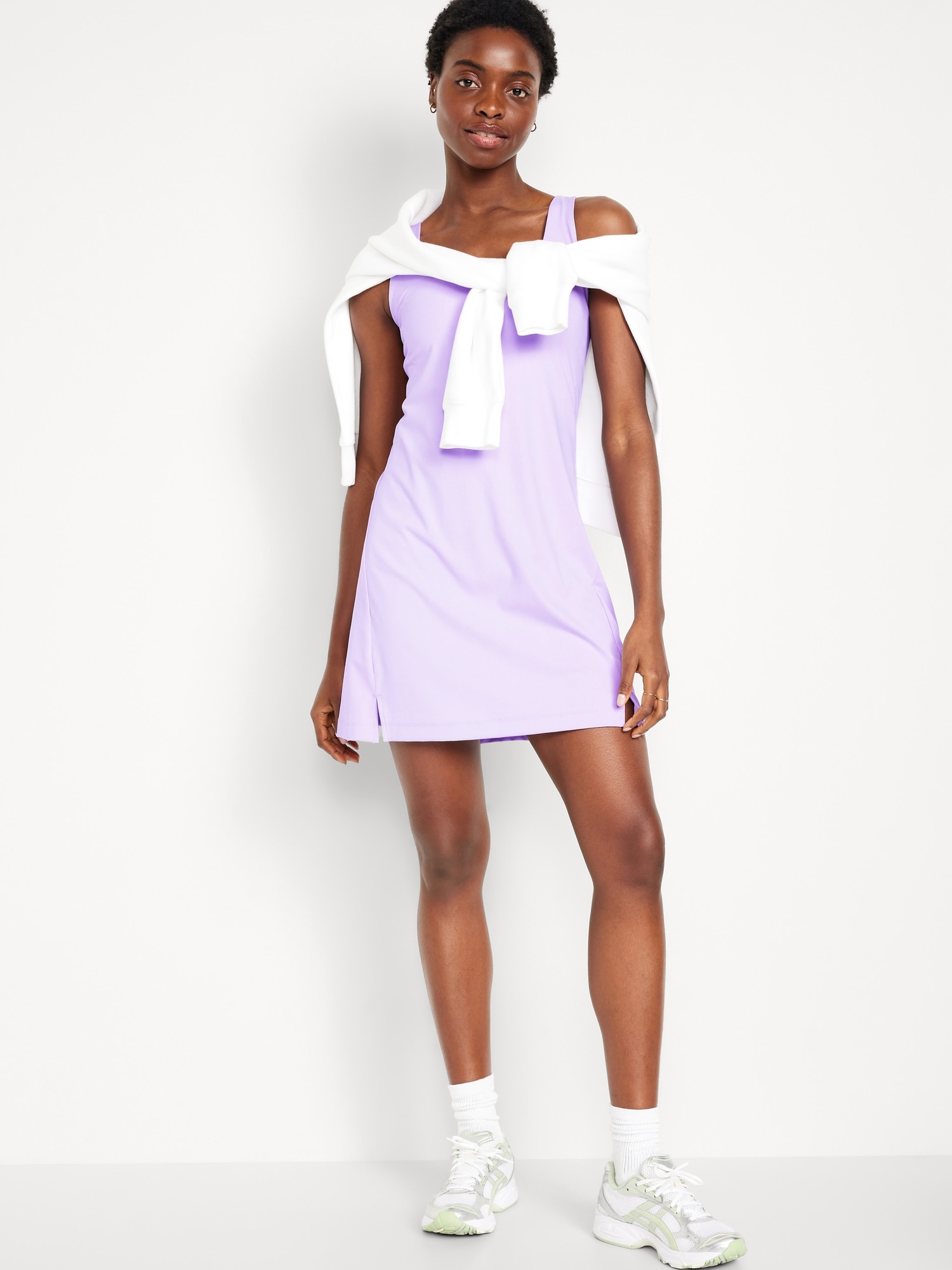 PowerSoft Sleeveless Shelf-Bra Support Dress for Women