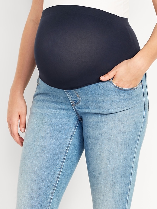 Image number 5 showing, Maternity Full-Panel Skinny Jeans