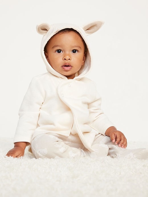 View large product image 1 of 3. Unisex 3-Piece Bunny-Print Layette Set for Baby