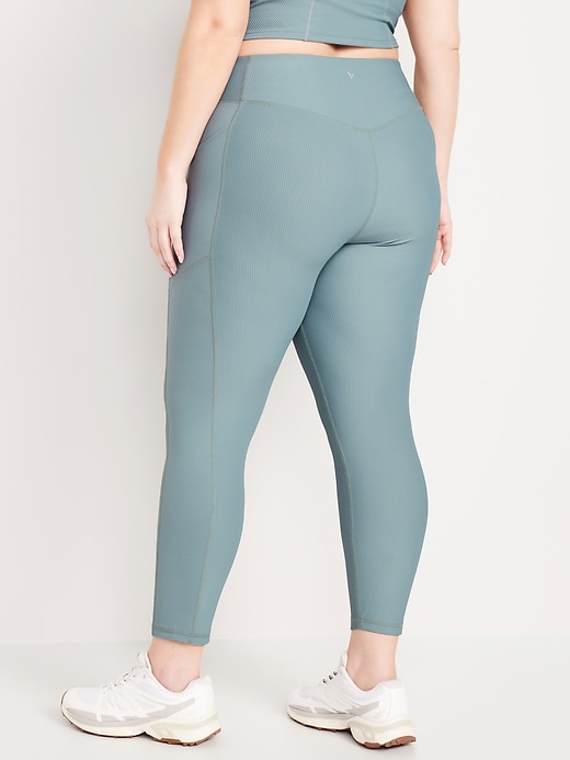 High-Waisted PowerSoft Ribbed 7/8 Leggings, Old Navy