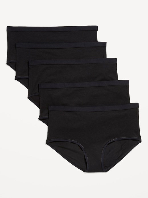 View large product image 1 of 3. High-Waisted Everyday Cotton Underwear  5-Pack
