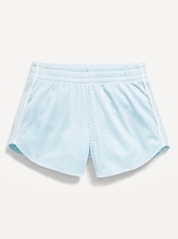 View large product image 4 of 4. High-Waisted Mesh Performance Shorts for Girls