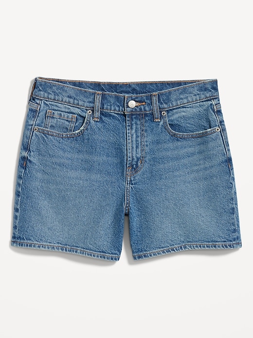 Image number 4 showing, High-Waisted Baggy Dad Jean Shorts -- 5-inch inseam