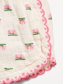 View large product image 5 of 5. Double-Weave Embroidered-Trim Shorts for Girls
