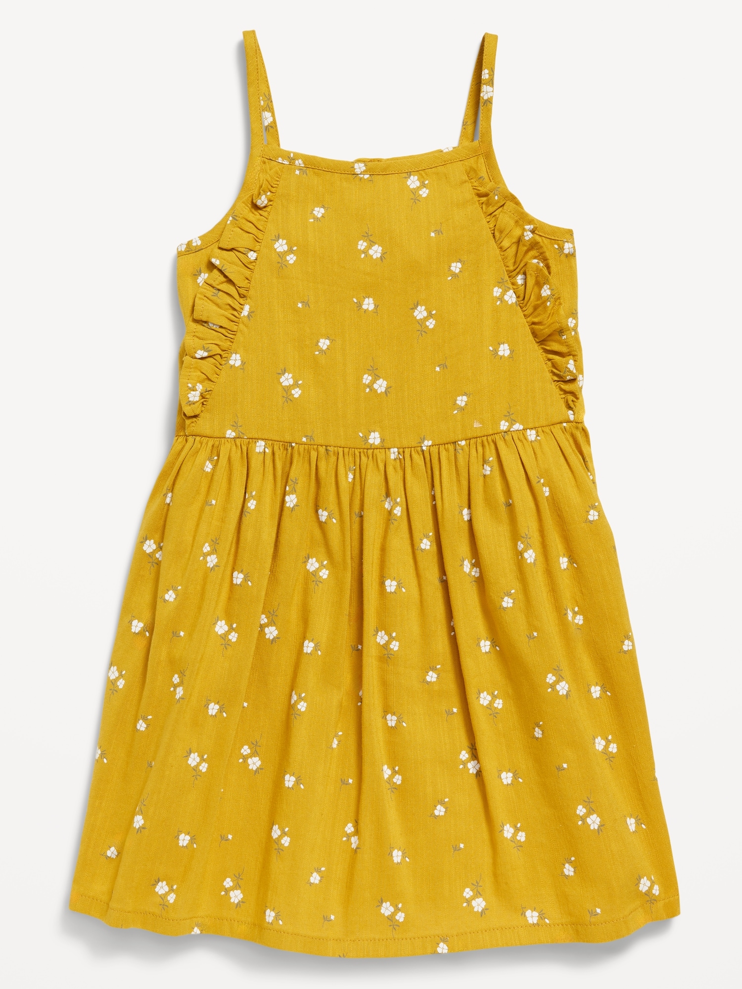 Printed Sleeveless Ruffle-Trim Dress for Toddler Girls