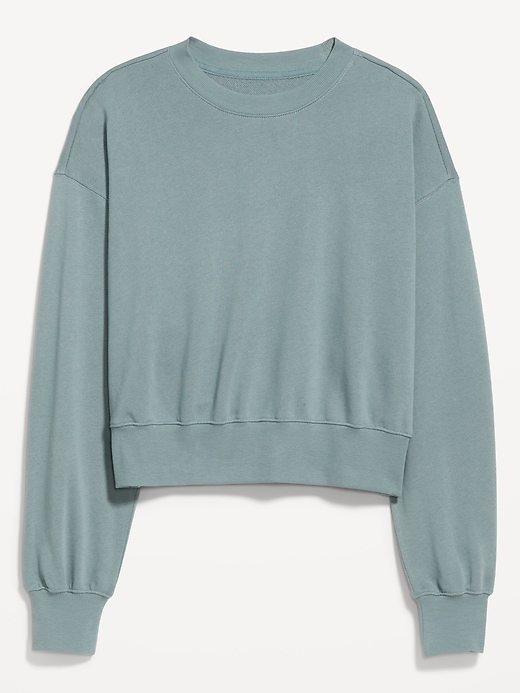 Image number 7 showing, Drop-Shoulder Crop Sweatshirt