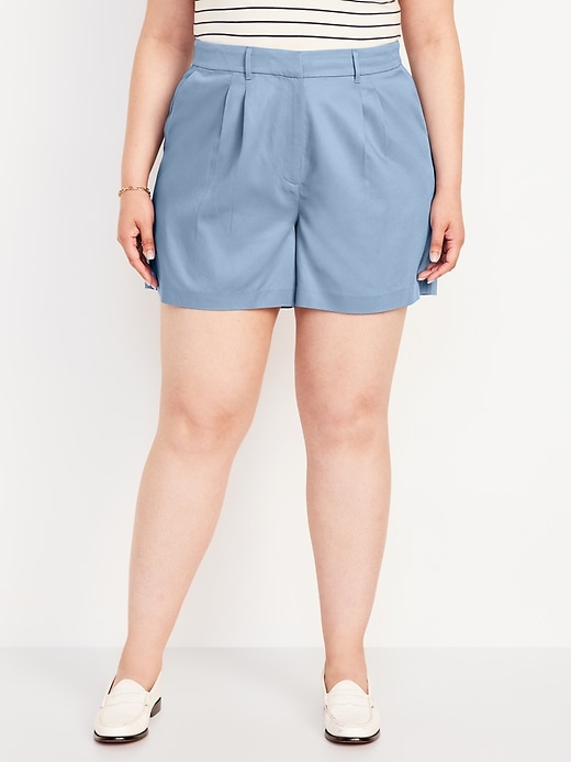 Image number 7 showing, Extra High-Waisted Taylor Trouser Shorts -- 5-inch inseam