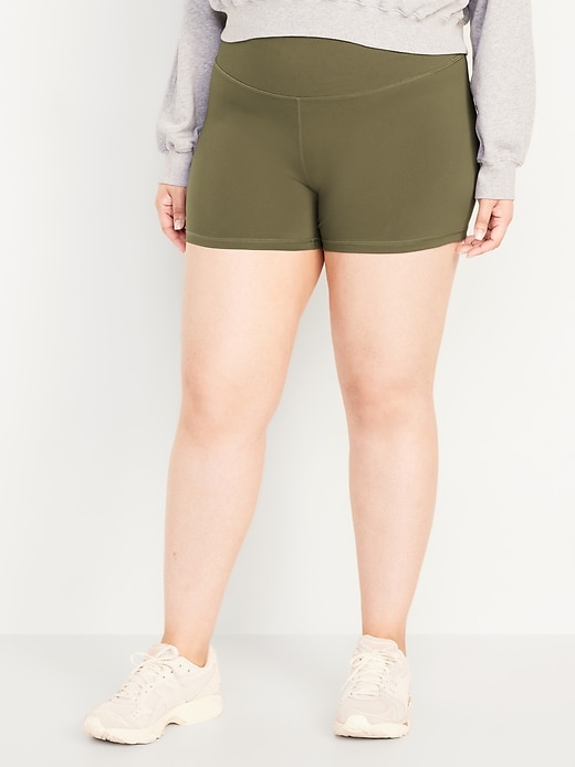Image number 7 showing, High-Waisted PowerSoft Biker Shorts -- 4-inch inseam