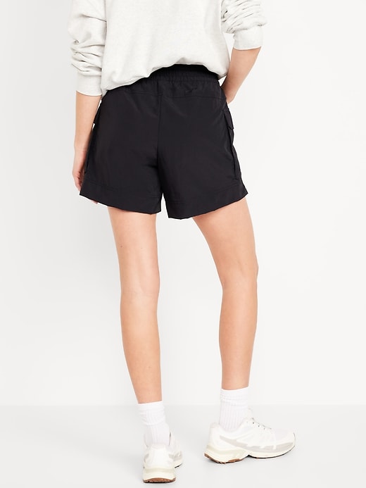Image number 2 showing, High-Waisted Cargo Utility Shorts -- 5-inch inseam