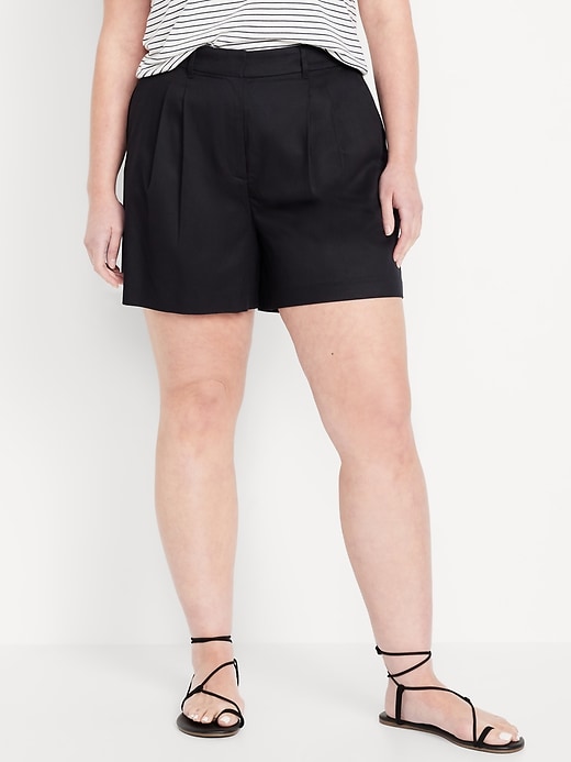 Image number 5 showing, Extra High-Waisted Taylor Trouser Shorts -- 5-inch inseam