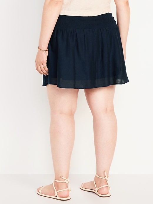 Image number 8 showing, Smocked-Waist Mini Skirt