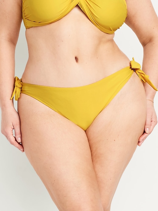 Image number 7 showing, Mid-Rise Side-Tie Bikini Swim Bottoms