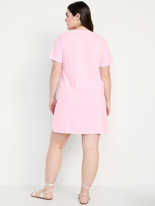 Image number 5 showing, Crew-Neck Mini T-Shirt Dress