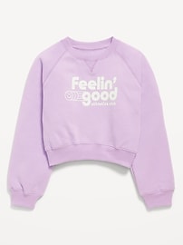 View large product image 3 of 4. Raglan-Sleeve Crew-Neck Sweatshirt for Girls