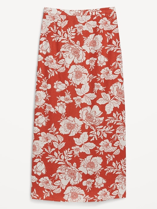 Image number 4 showing, High-Waisted Linen-Blend Maxi Skirt