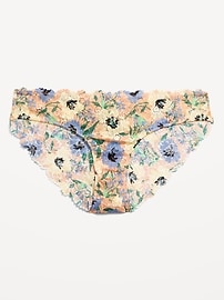 View large product image 4 of 8. Mid-Rise Lace Bikini Underwear