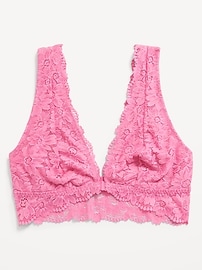 View large product image 4 of 8. Lace Front-Close Bralette Top