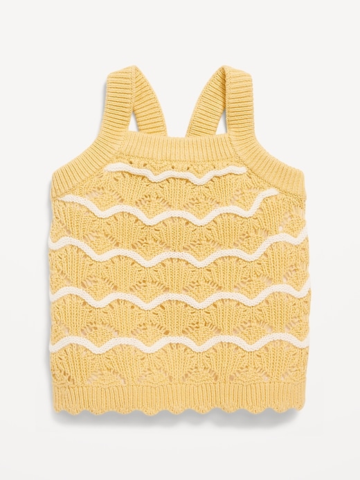 View large product image 1 of 1. Crochet-Knit Cami Sweater for Toddler Girls